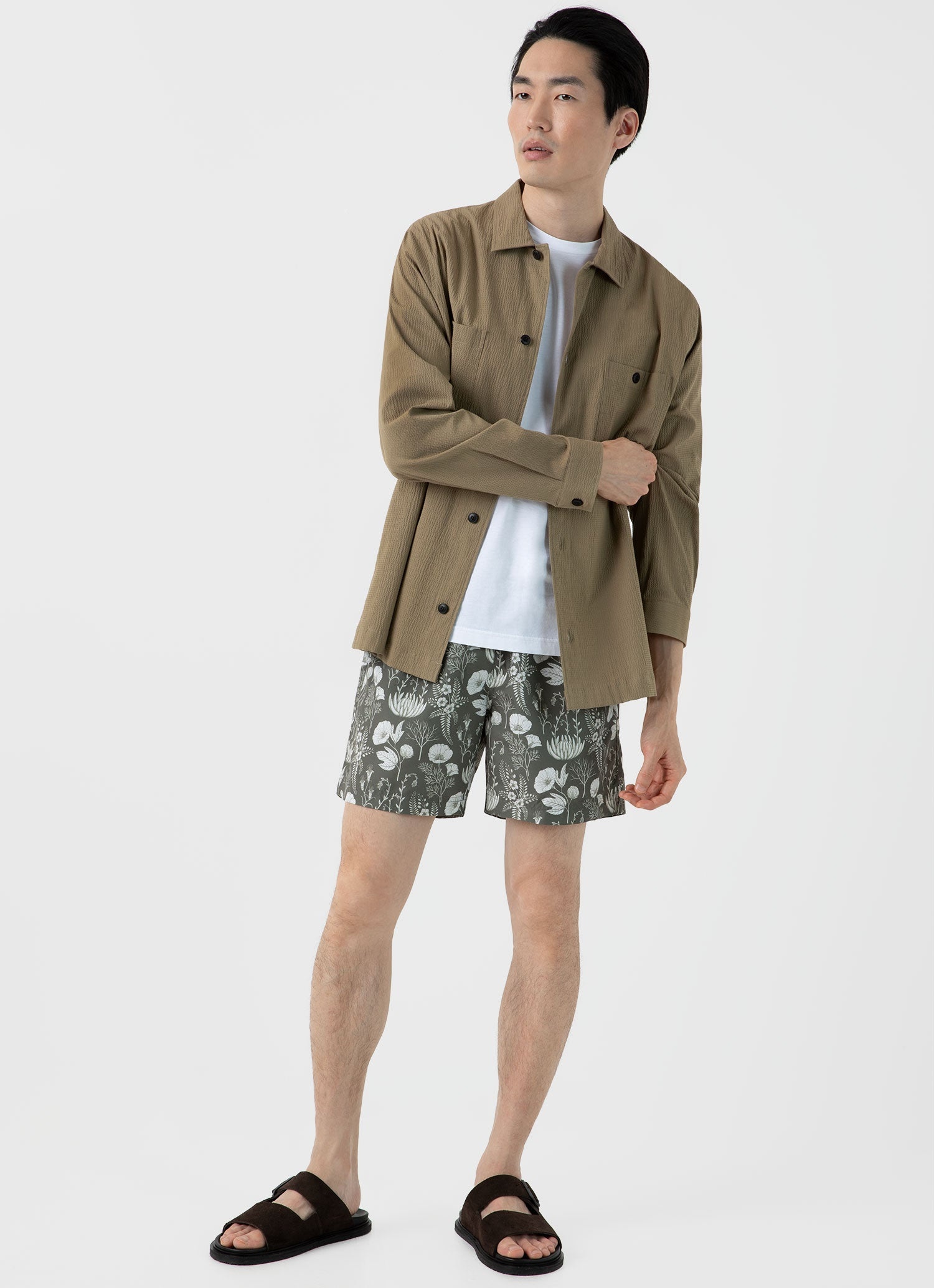 Leaf Print Swim Short - 2