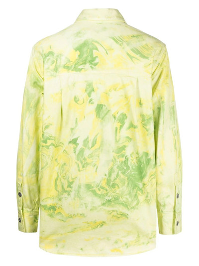 FENG CHEN WANG tie-dye denim shirt outlook