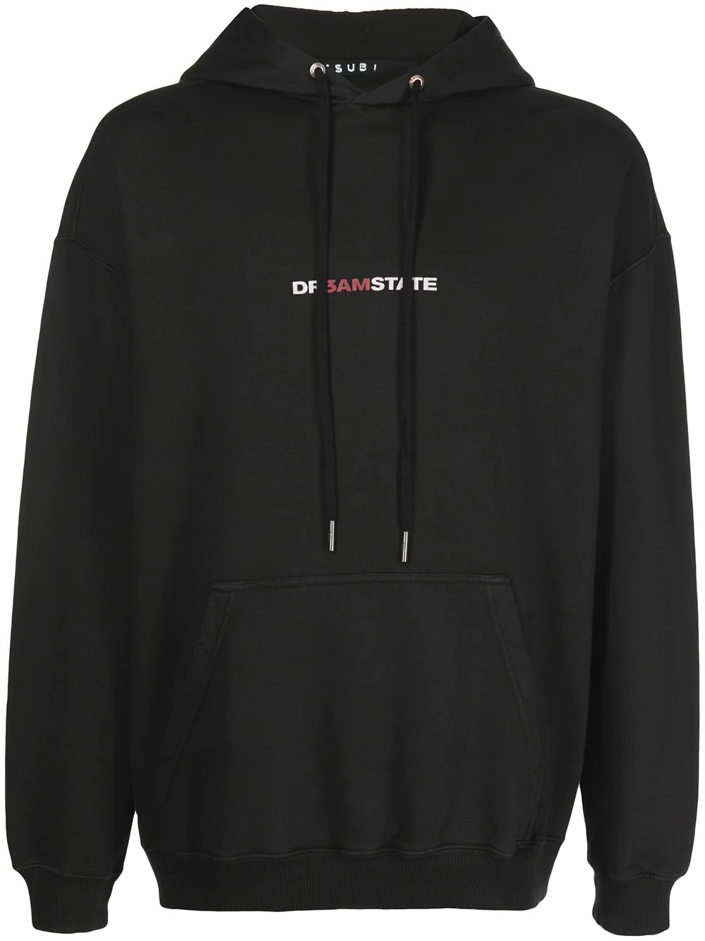 slogan-print pullover hoodie - 1