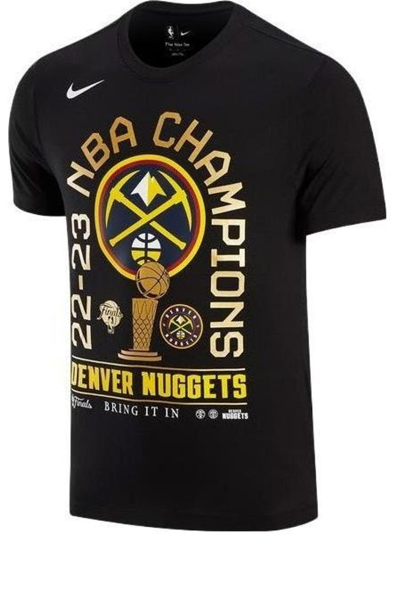 Nike Denver Nuggets 팀 배지 둥근 목 Pullover 짧은 소매 t-셔츠 HF1913-010 - 1