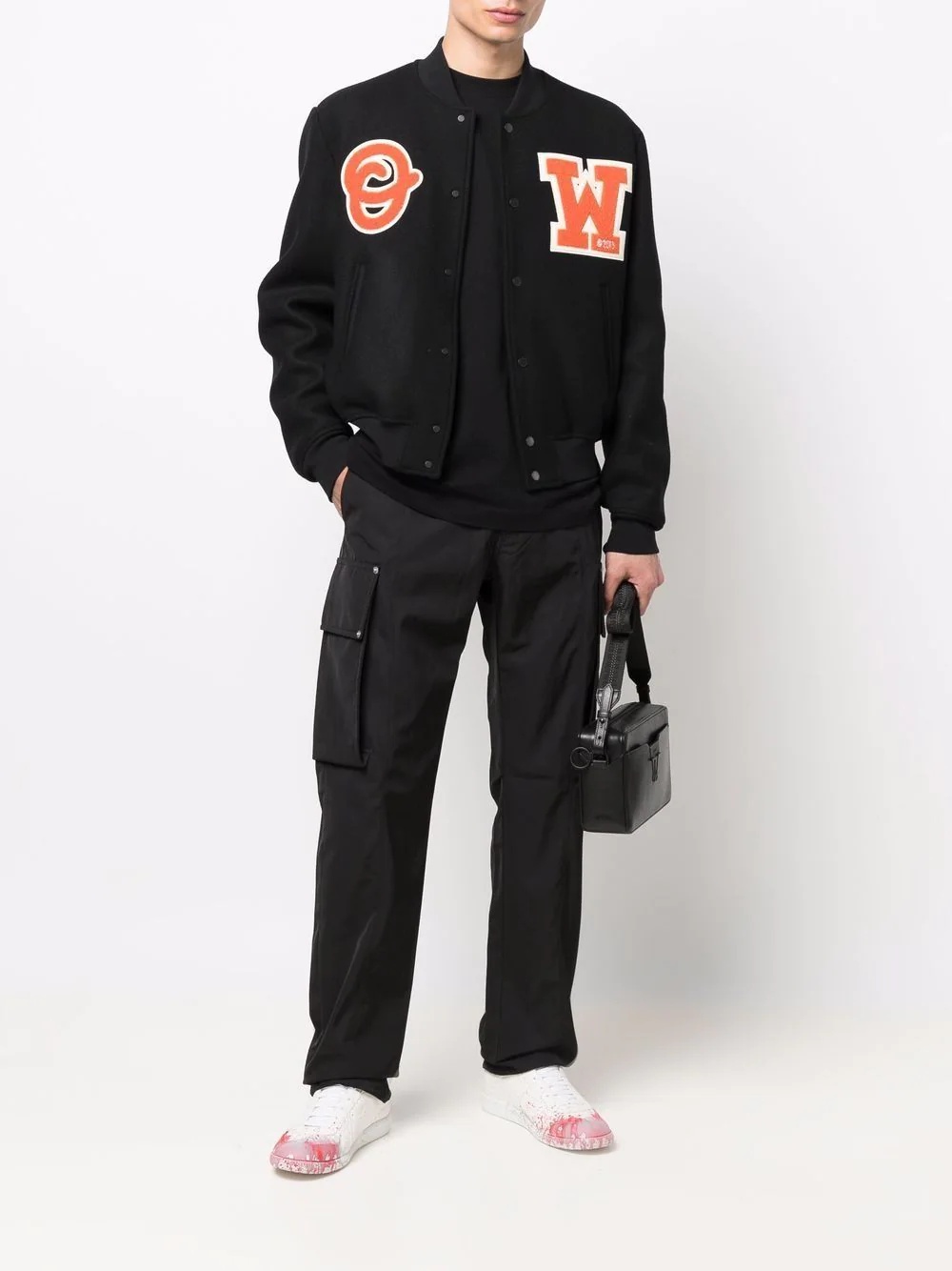 logo-patch varsity jacket - 2