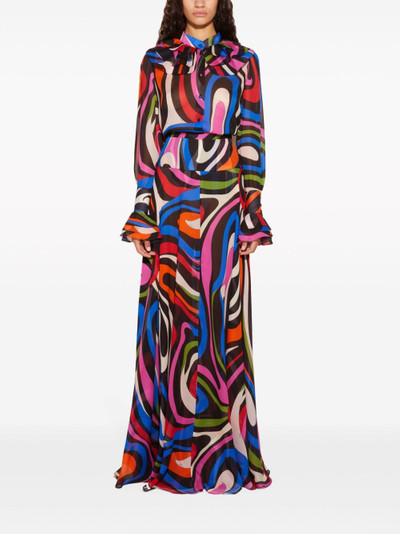 PUCCI Marmo-print silk shirt outlook