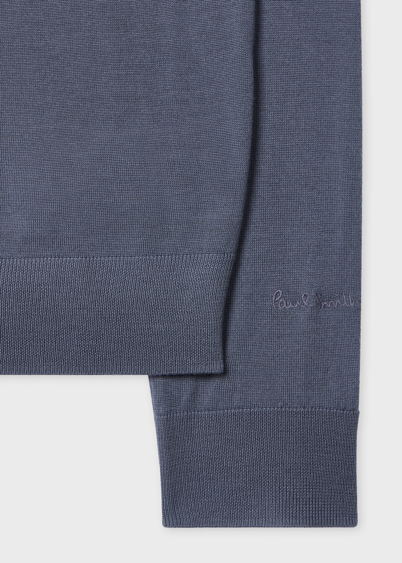 Paul Smith Steel Blue Merino Wool Sweater outlook