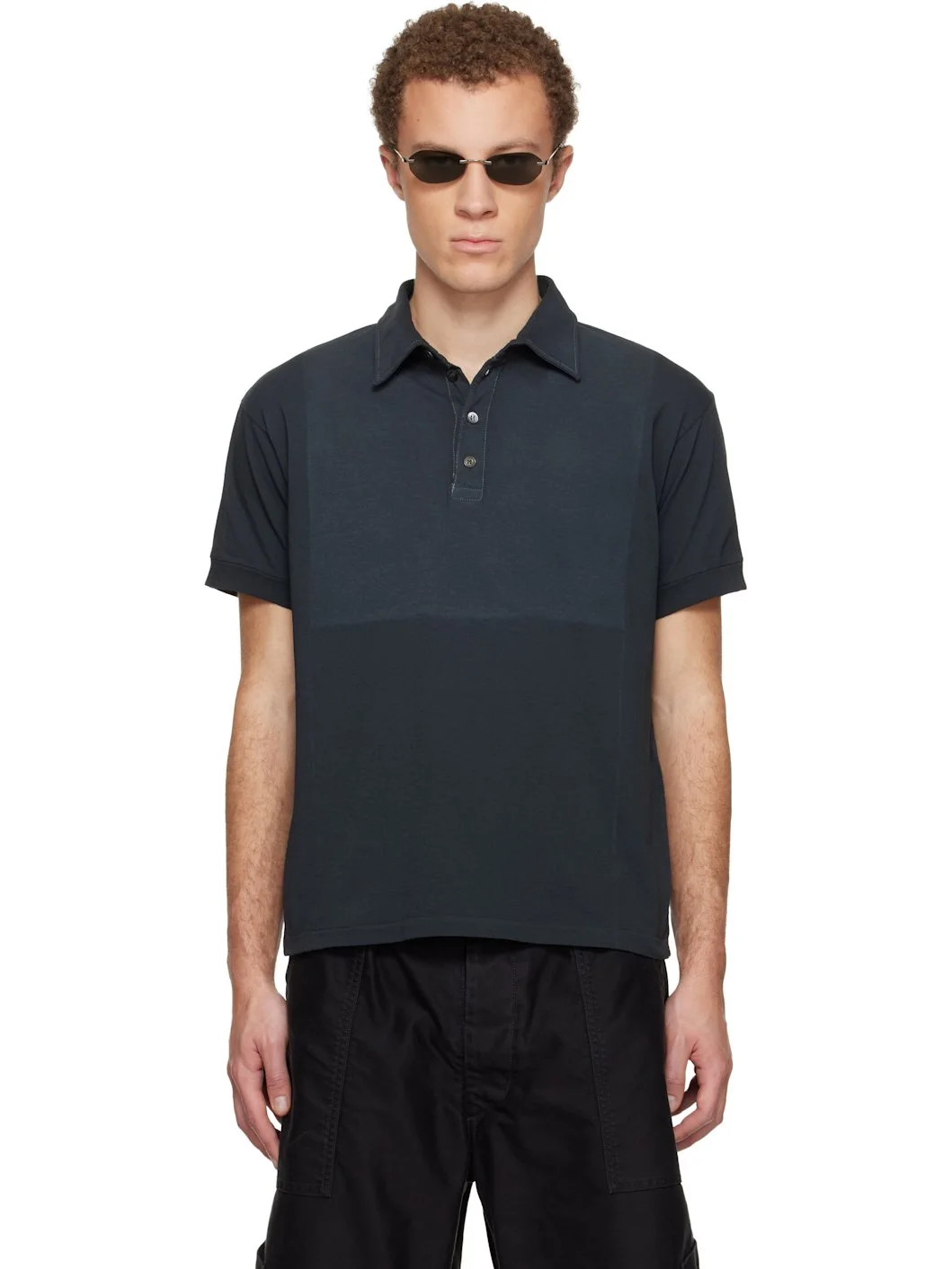 Black Faded Polo - 1