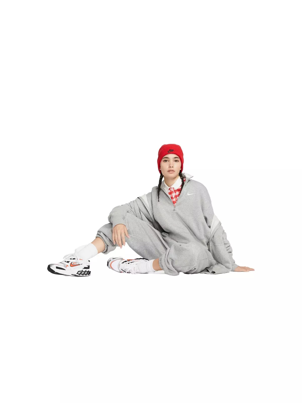 Nike Women's Sportswear Phoenix Fleece Oversized 1/2-Zip Crop Sweatshirt - 6