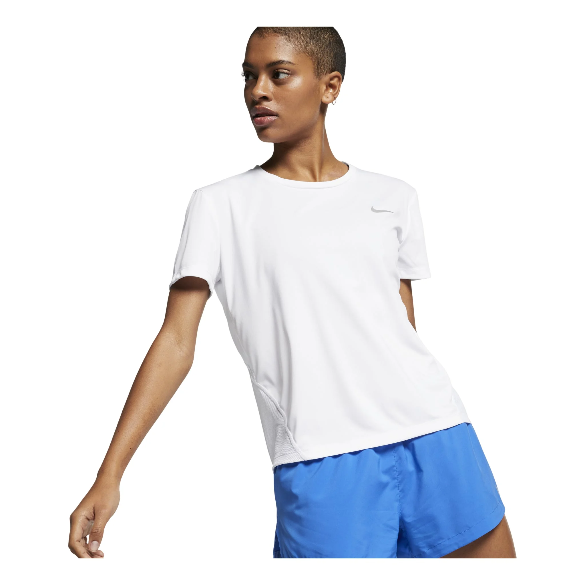 (WMNS) Nike Dri-FIT Sports Training Quick Dry Breathable Round Neck Short Sleeve White T-Shirt AJ812 - 1
