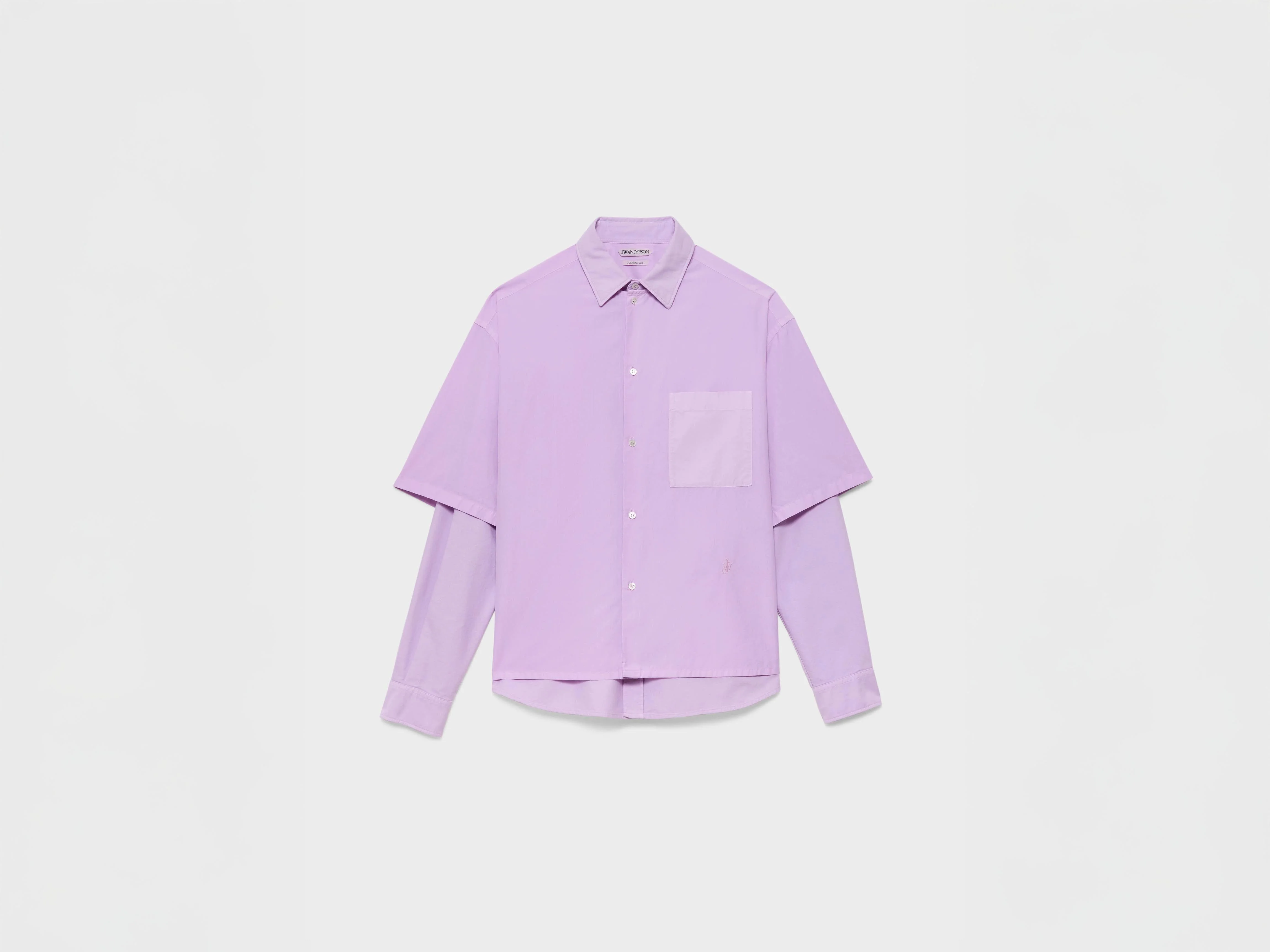 MENS DOUBLE-LAYERED SHIRT IN LILAC - 1