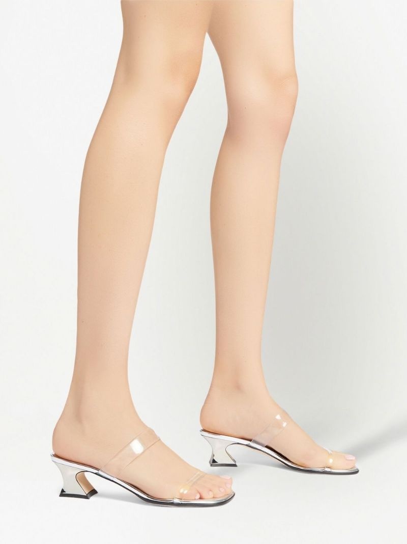 45mm transparent mid-block sandals - 5