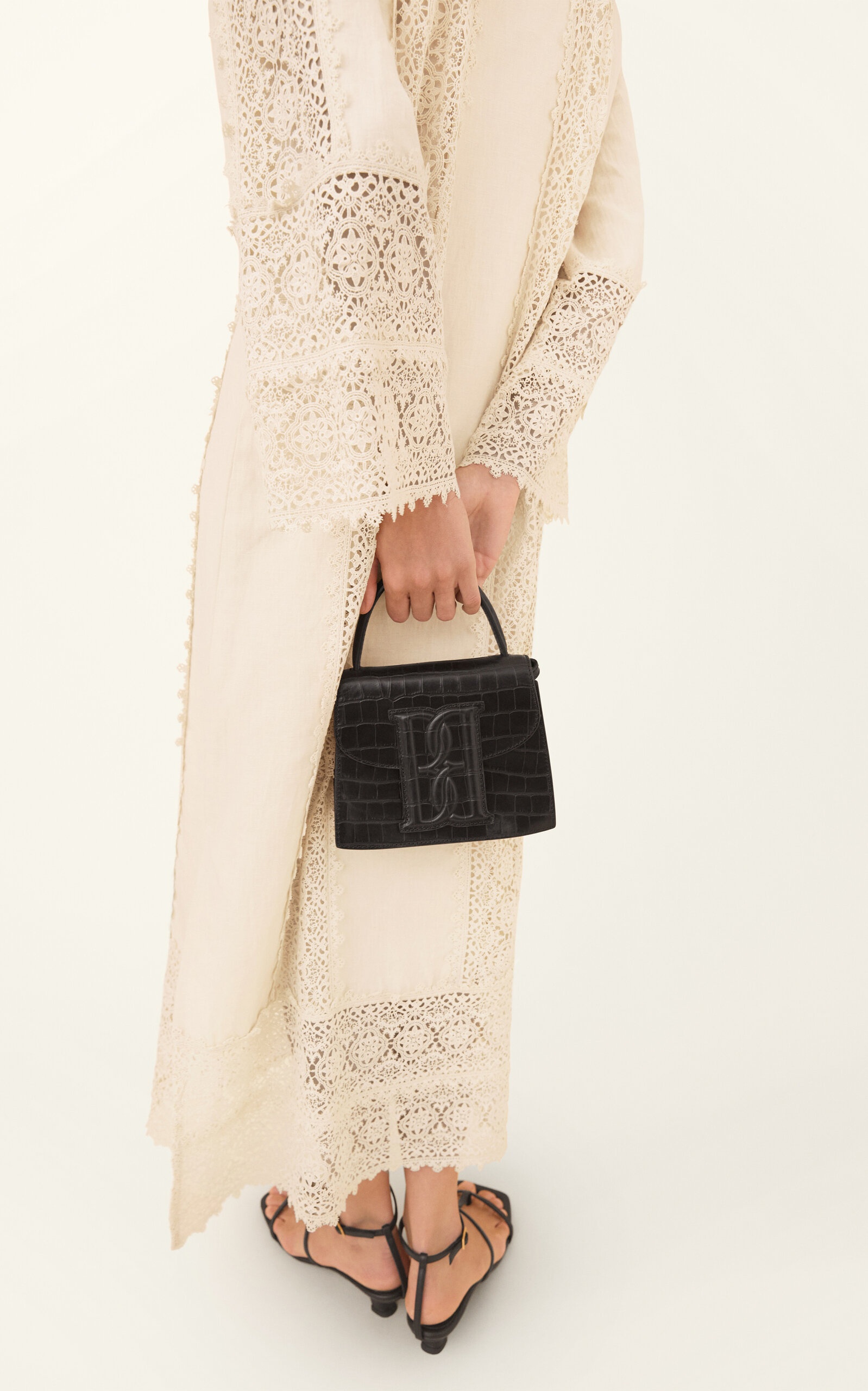 Delane Embroidered Cotton Midi Dress nude - 3