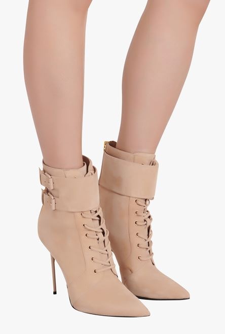 Beige suede Uria ankle boots - 7