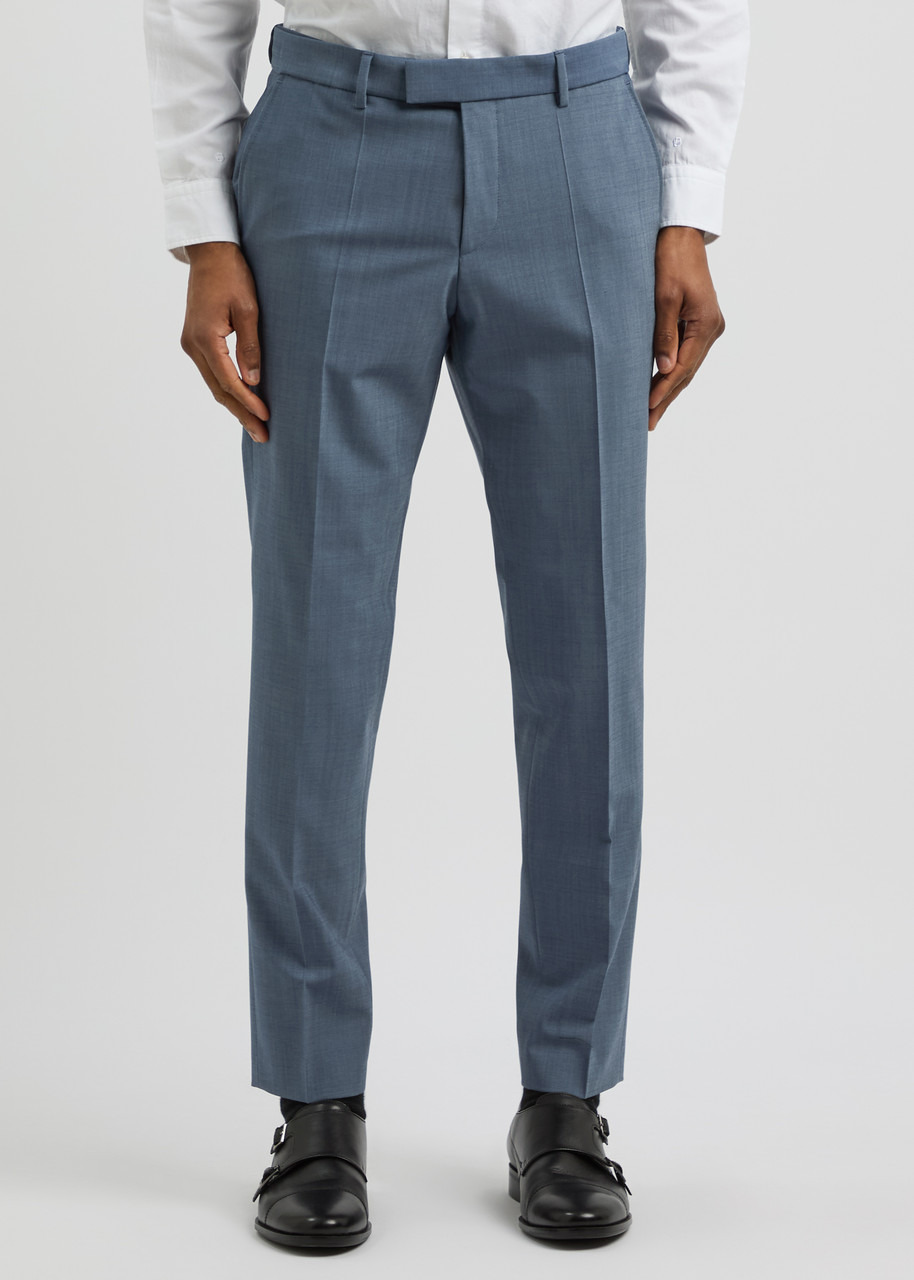 Boss Slim-leg Stretch-cotton Trousers - 2