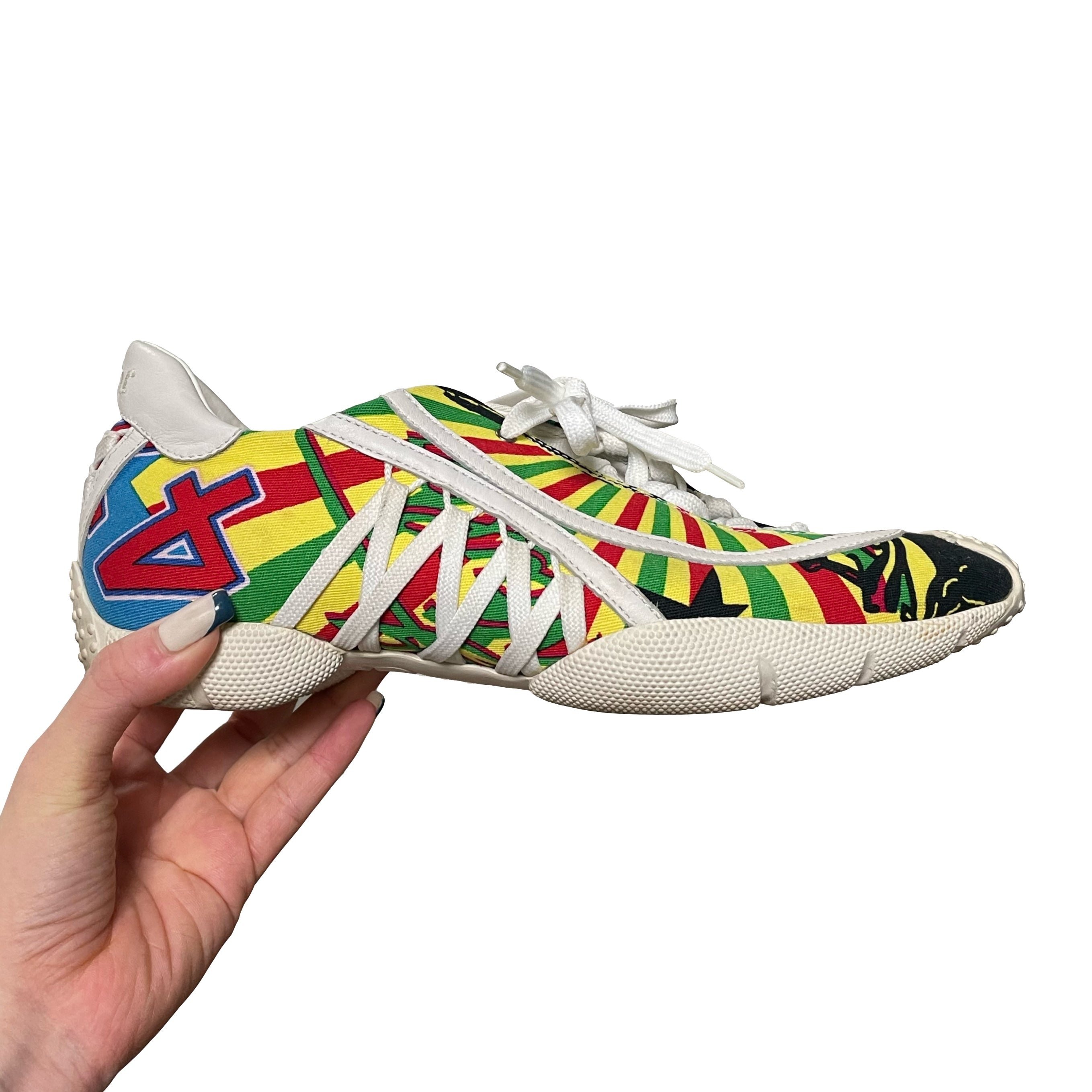 CHRISTIAN DIOR Fall Winter 2003 Rasta Mania Laced Up Sneakers - 4