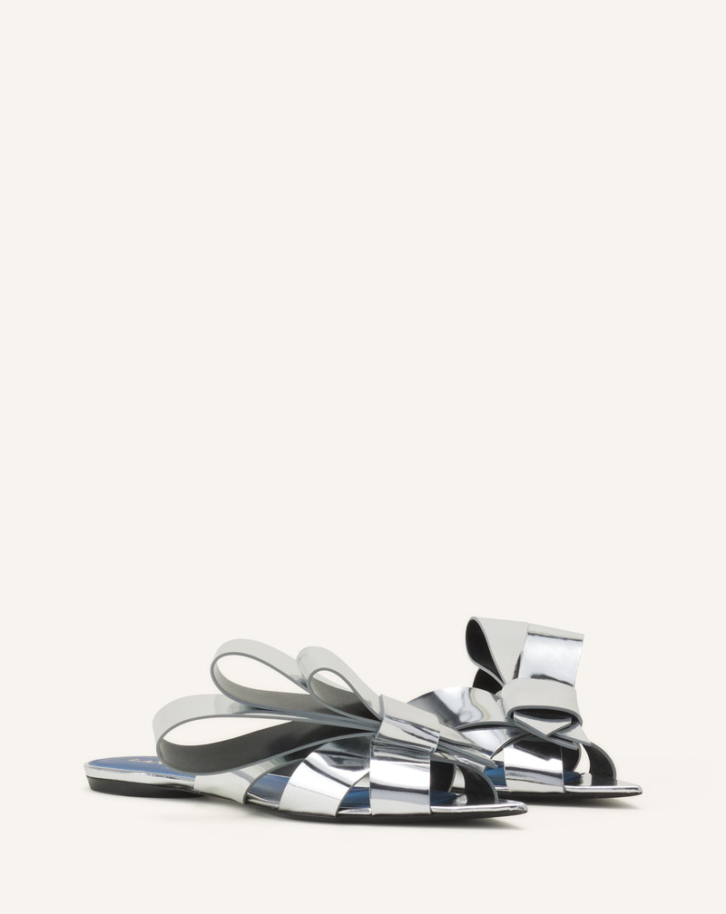 Lanvin CADEAU MULE FLATS IN METALLIC LEATHER outlook