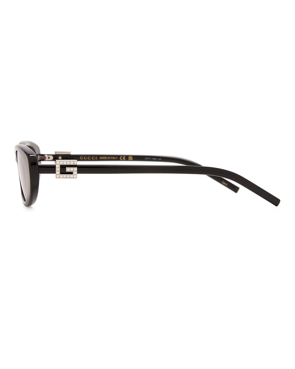 G String Strass Sunglasses In Black & Grey - 3
