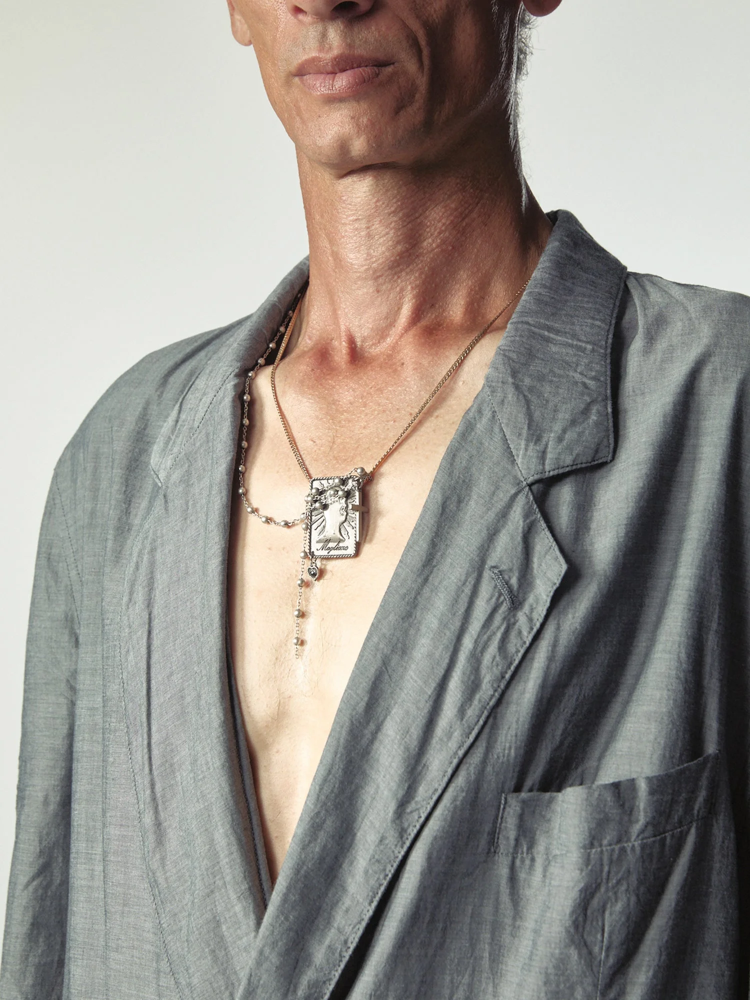 Santa Necklace Matt Silver - Magliano - 1