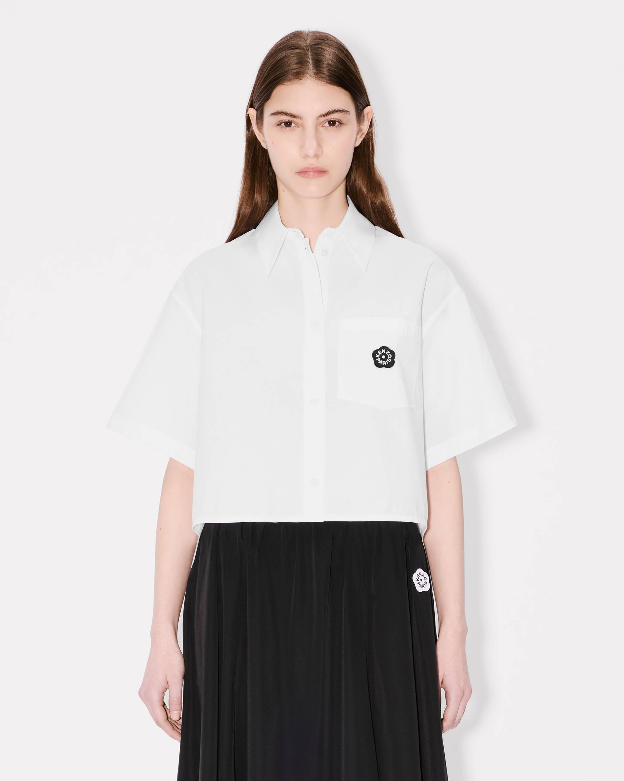 'Boke Flower 2.0' dropped shoulders shirt in cotton poplin - 3