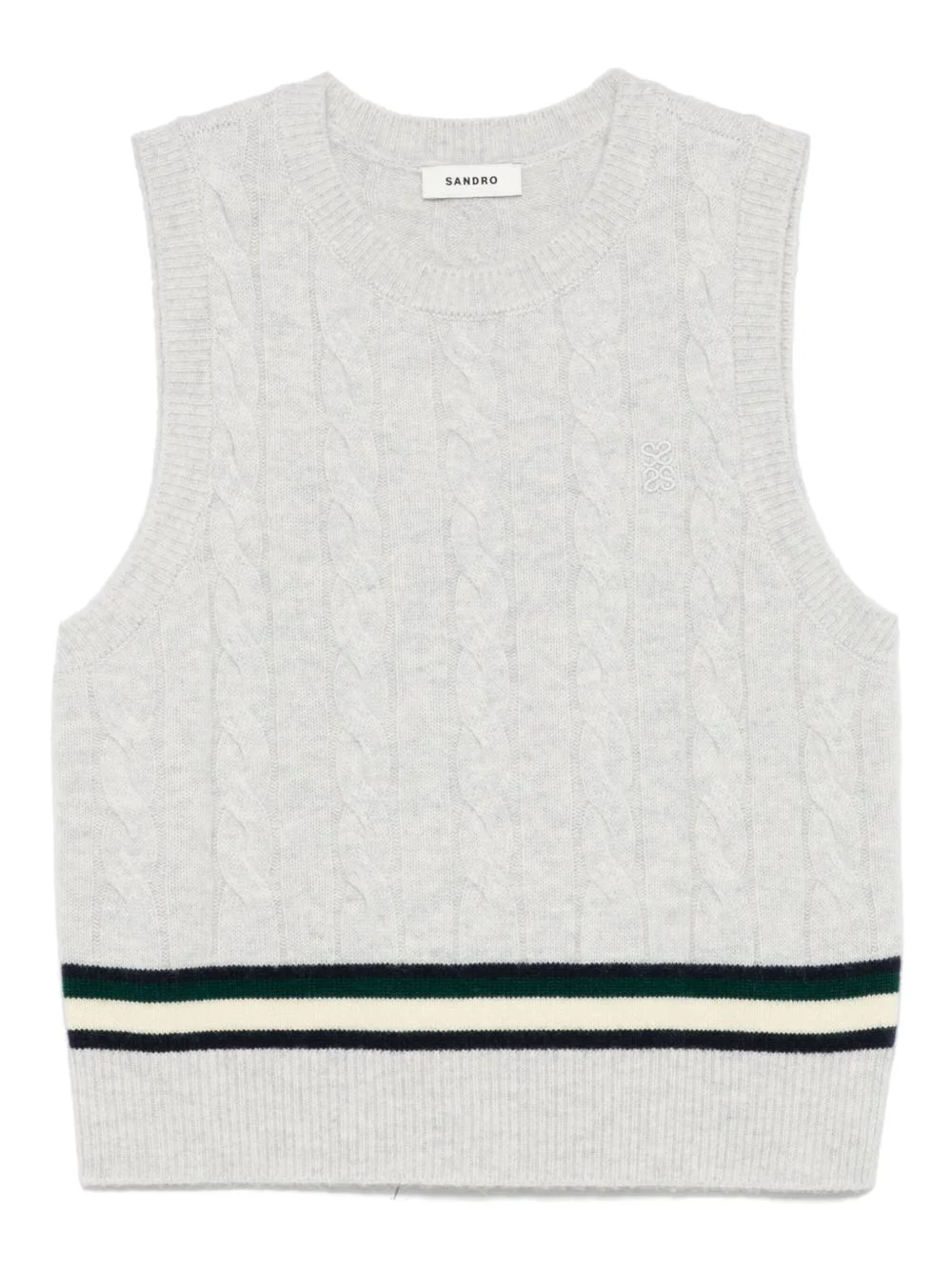 cable-knit vest - 1