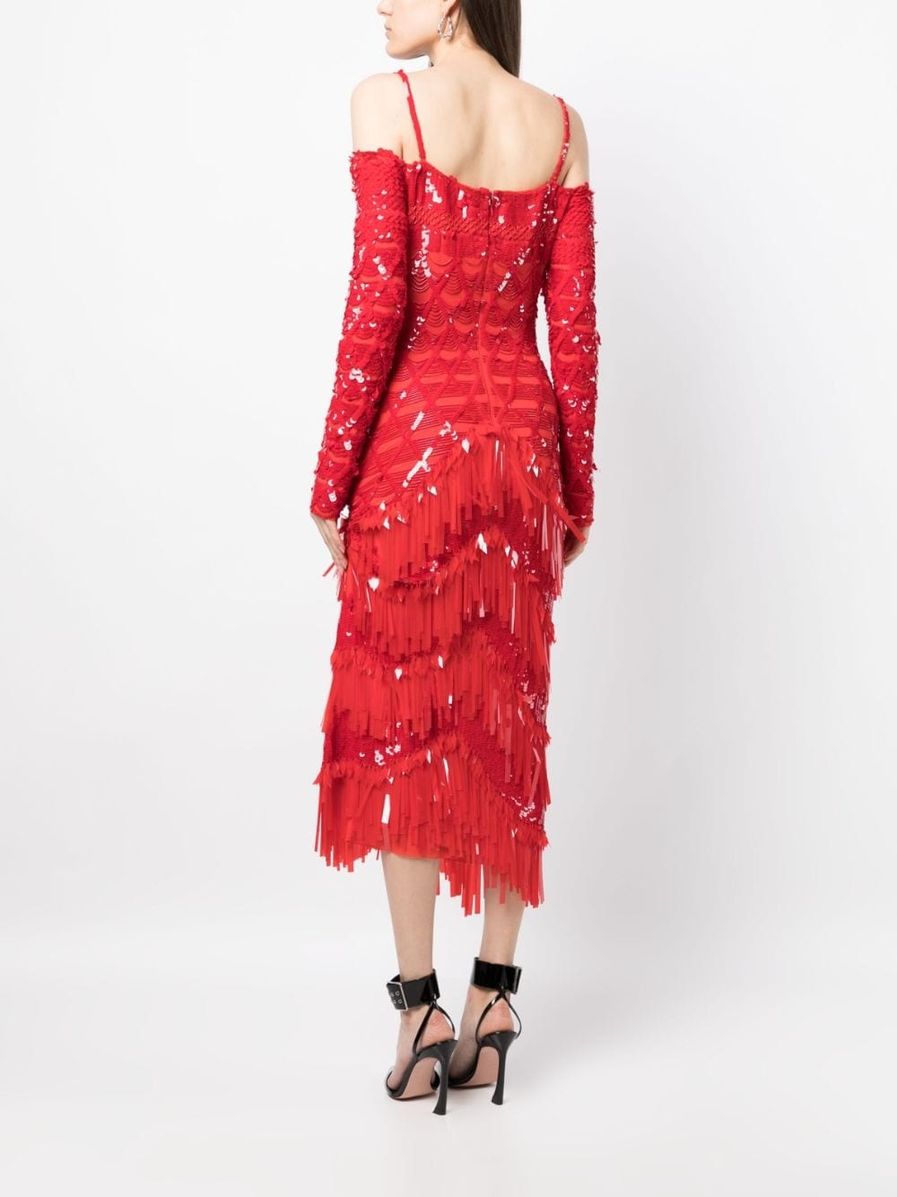 Jada sequin-design midi dress - 4