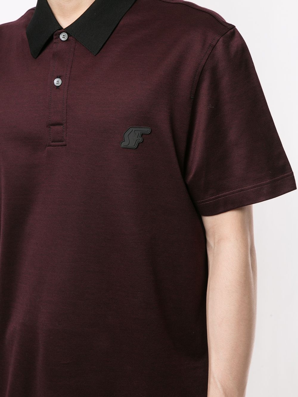 logo patch detail polo shirt - 5