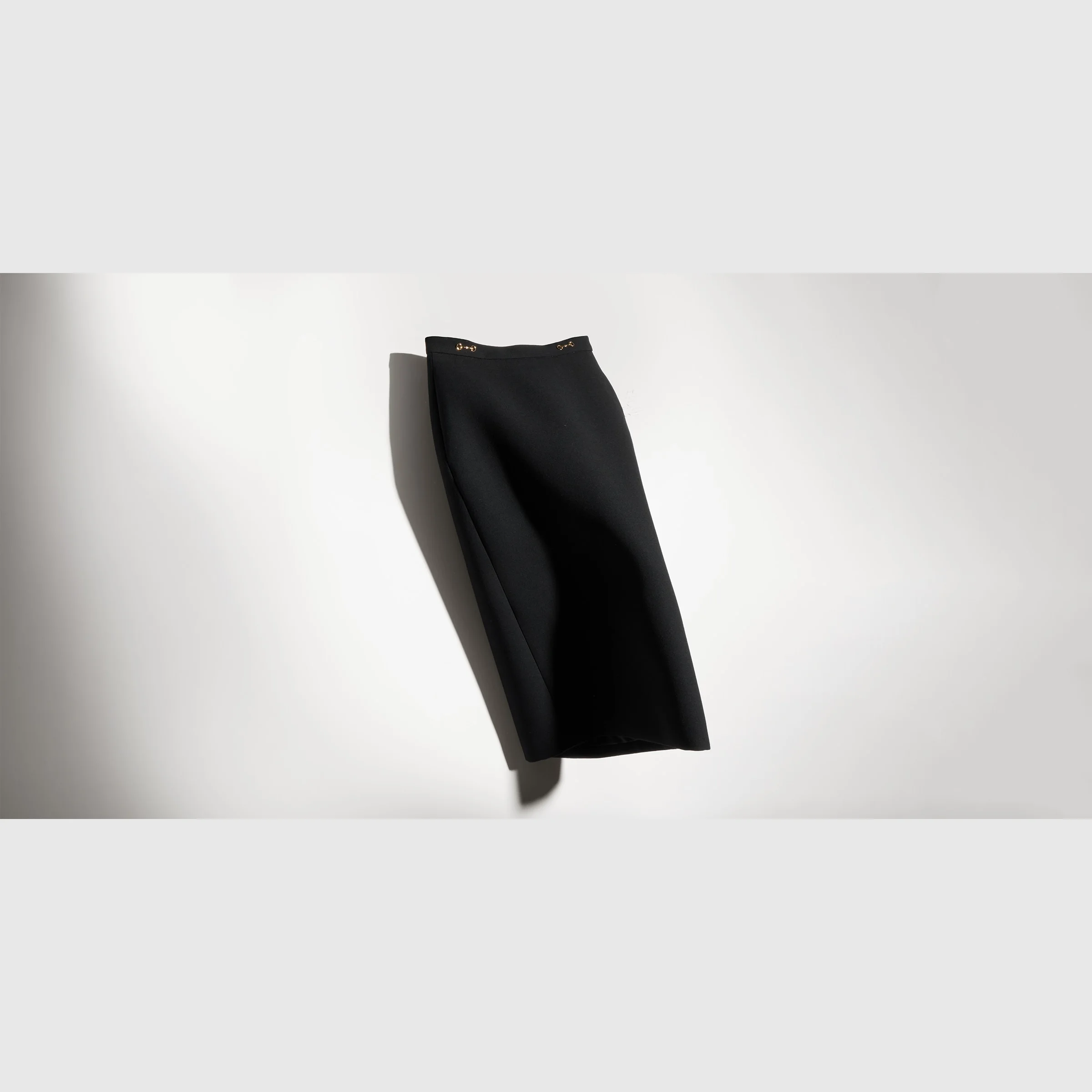 Wool crêpe skirt with Horsebit - 1