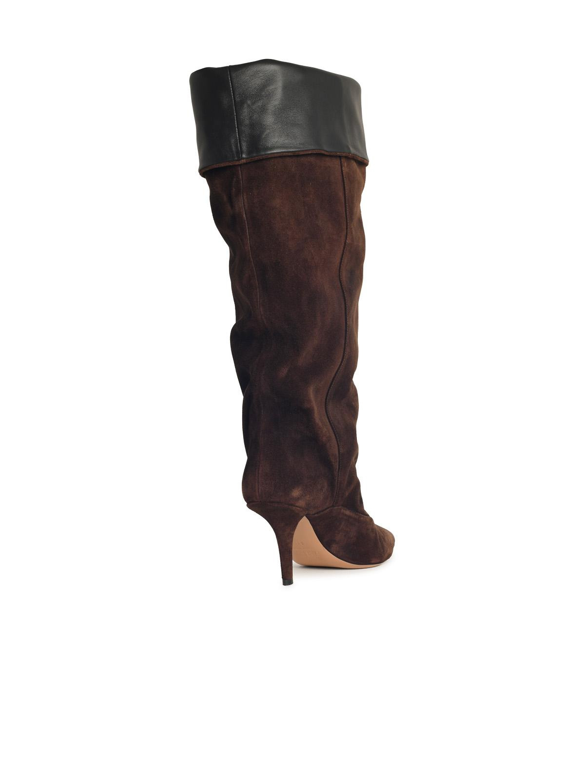 Paris Texas 'Ines Reverse 75' Chocolate Suede Boots Women - 3