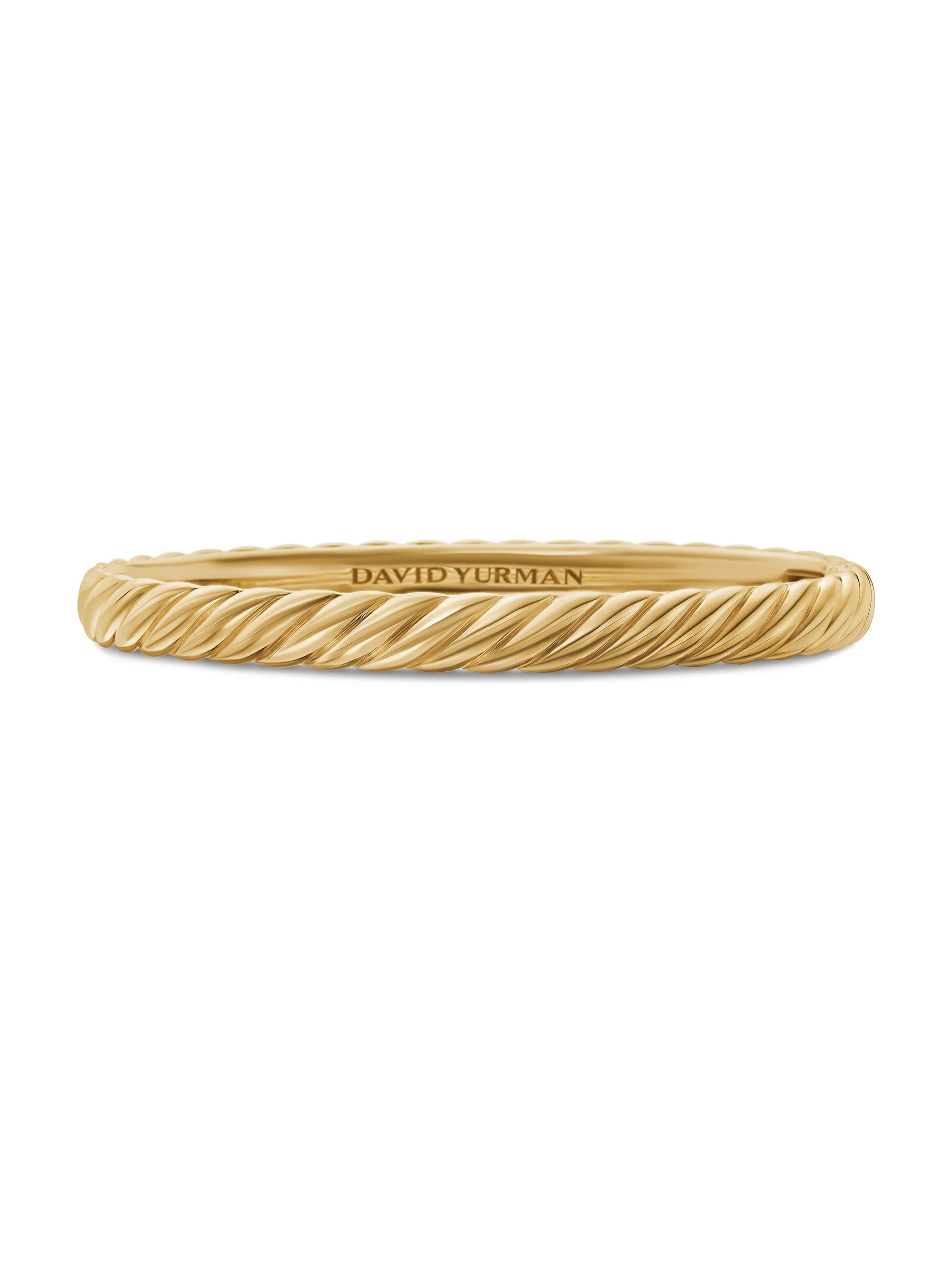 Women's Sculpted Cable Bangle Bracelet in 18K Yellow Gold - Gold - 1