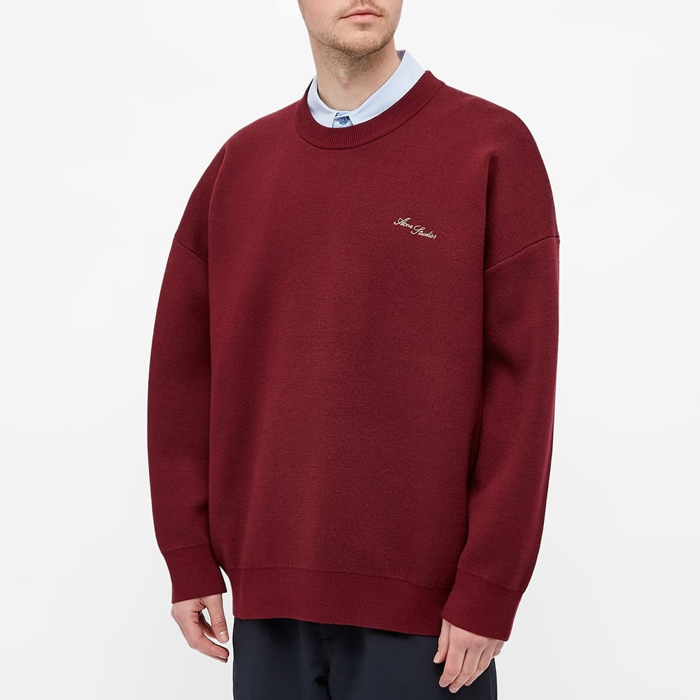 Acne Studios Krew Oversize Logo Crew Knit - 4