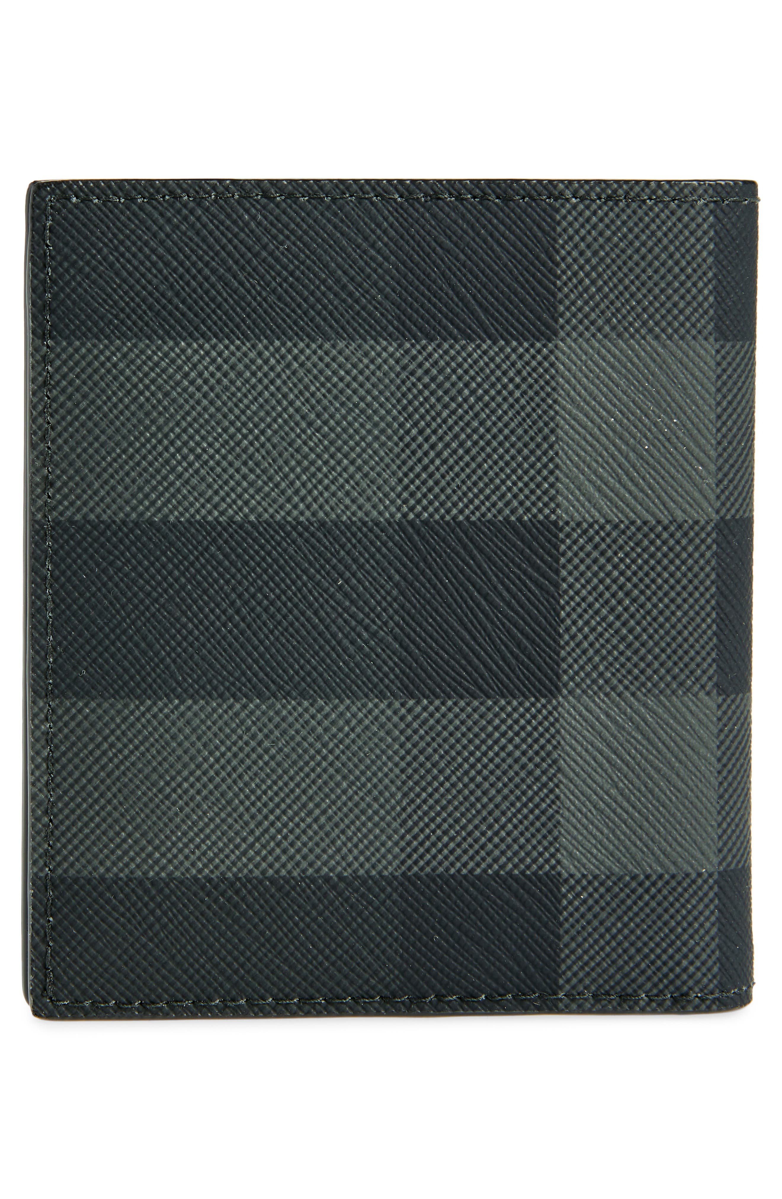 burberry Check Coated Canvas & Leather Bifold Wallet in Charcoal at Nordstrom - 3