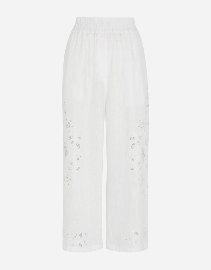 Linen pants with embroidery - 3