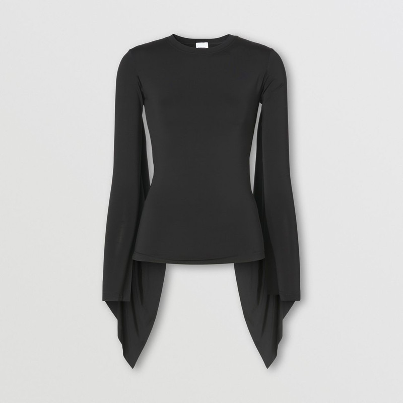 Burberry Exaggerated Panel Long-sleeve Stretch Jersey Top outlook