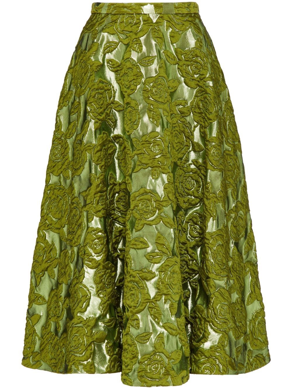 cloqué-effect A-line skirt - 1