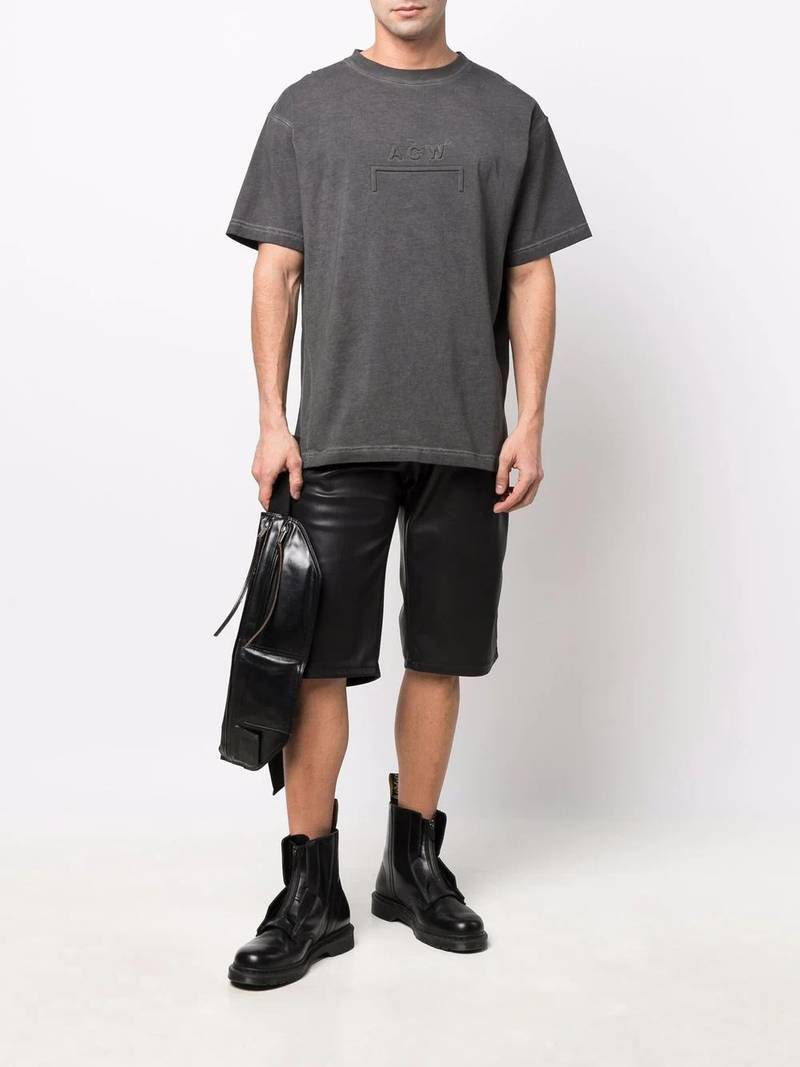 A-COLD-WALL* logo embroidered organic cotton T-shirt outlook