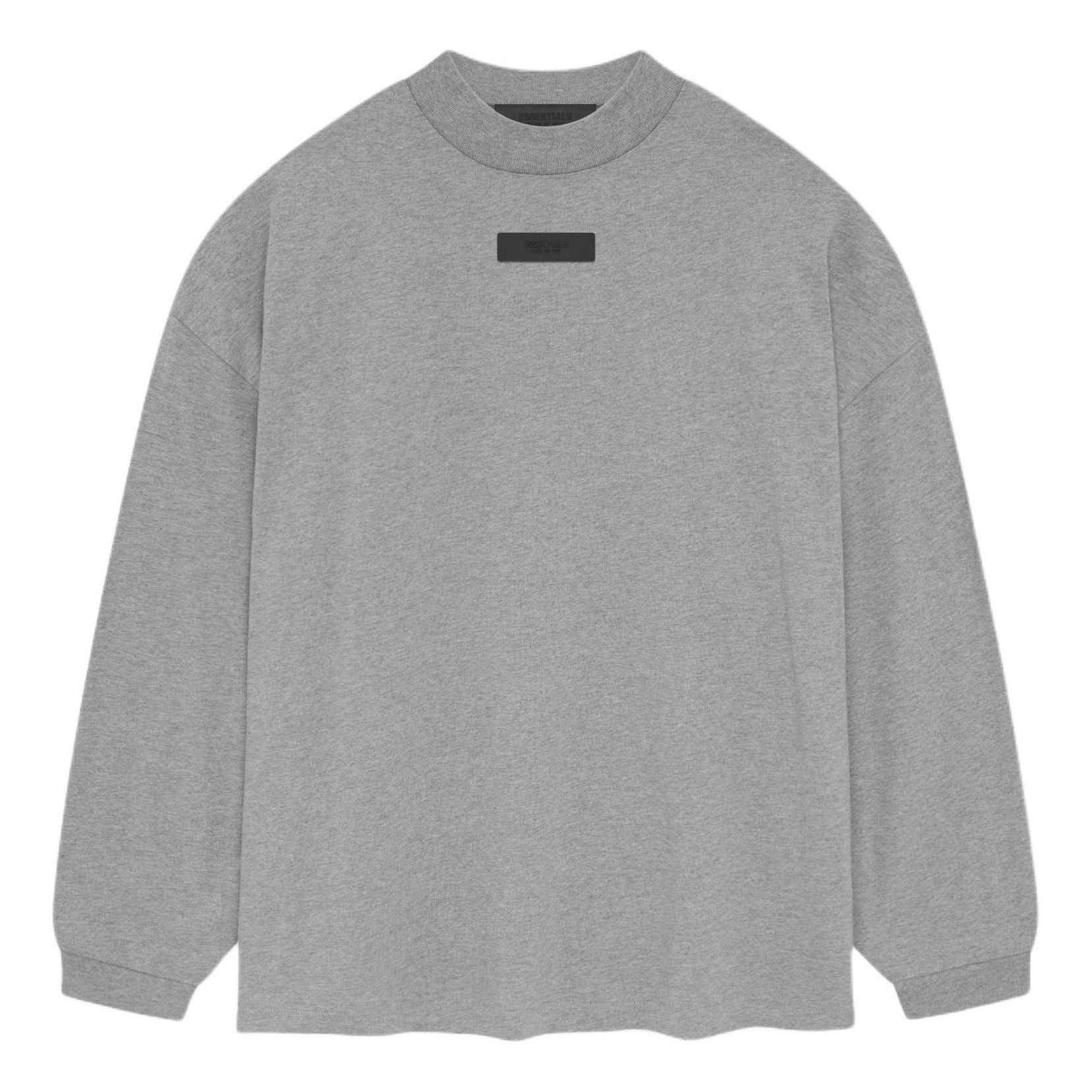 Fear of God Essentials SS24 Long-Sleeve Tee 'Dark Heather Oatmeal' 125SP244203F - 1