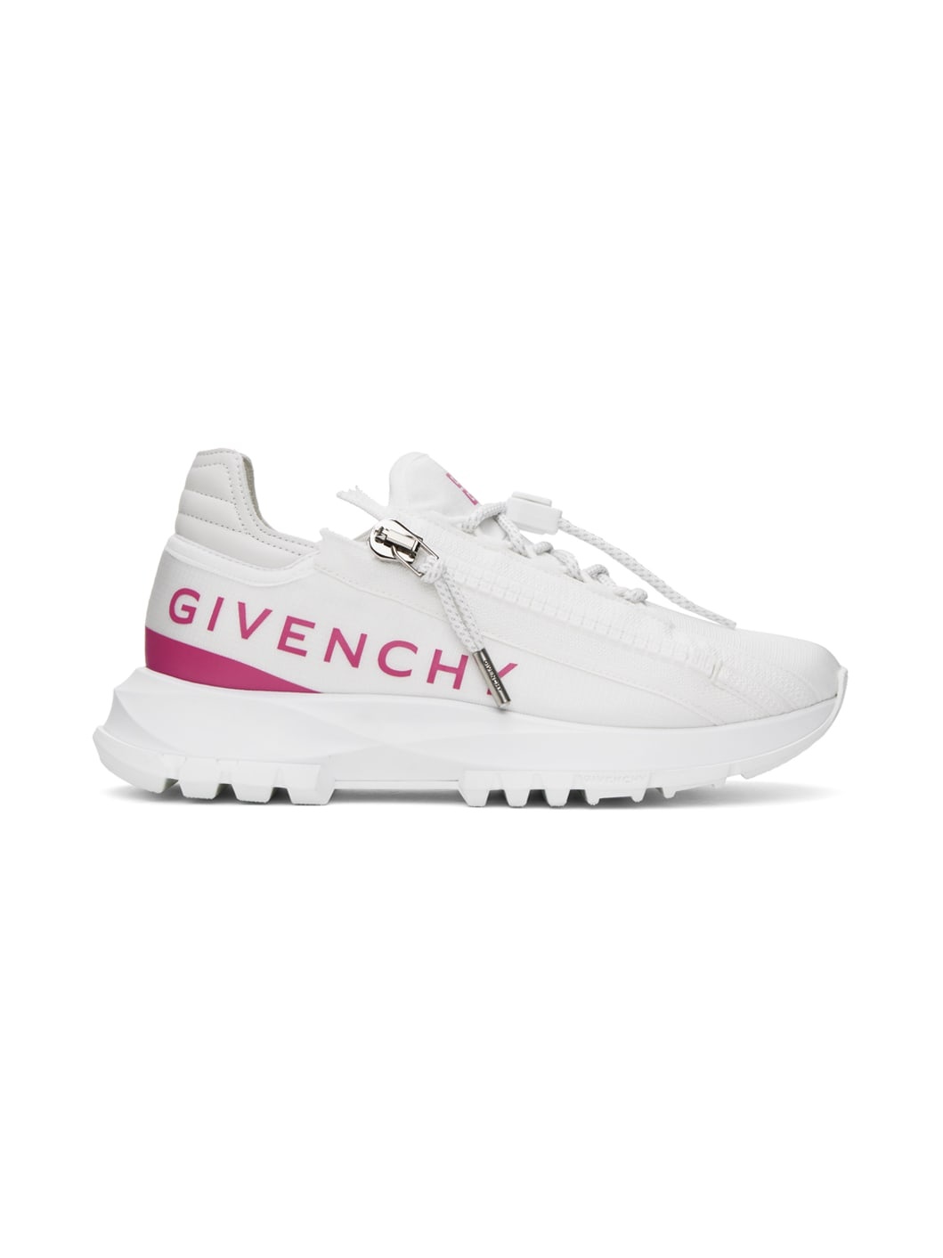 White & Pink Spectre Sneakers - 1