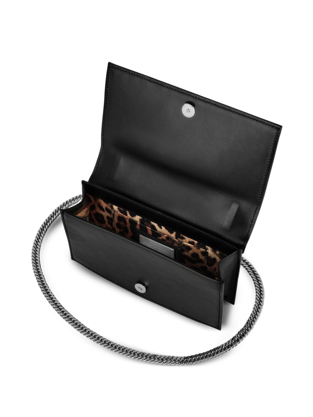 skull-appliquÃ© leather shoulder bag - 4