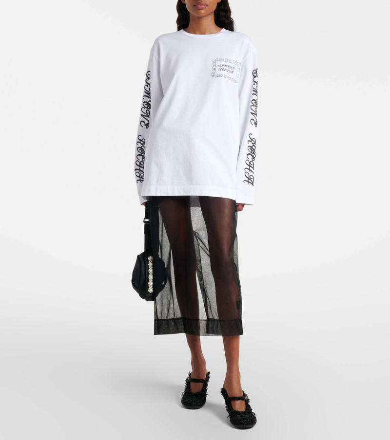 Simone Rocha Bow-detail tulle midi skirt outlook