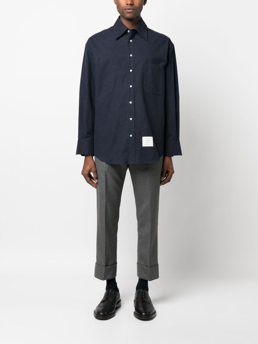 logo-patch detail shirt - 2
