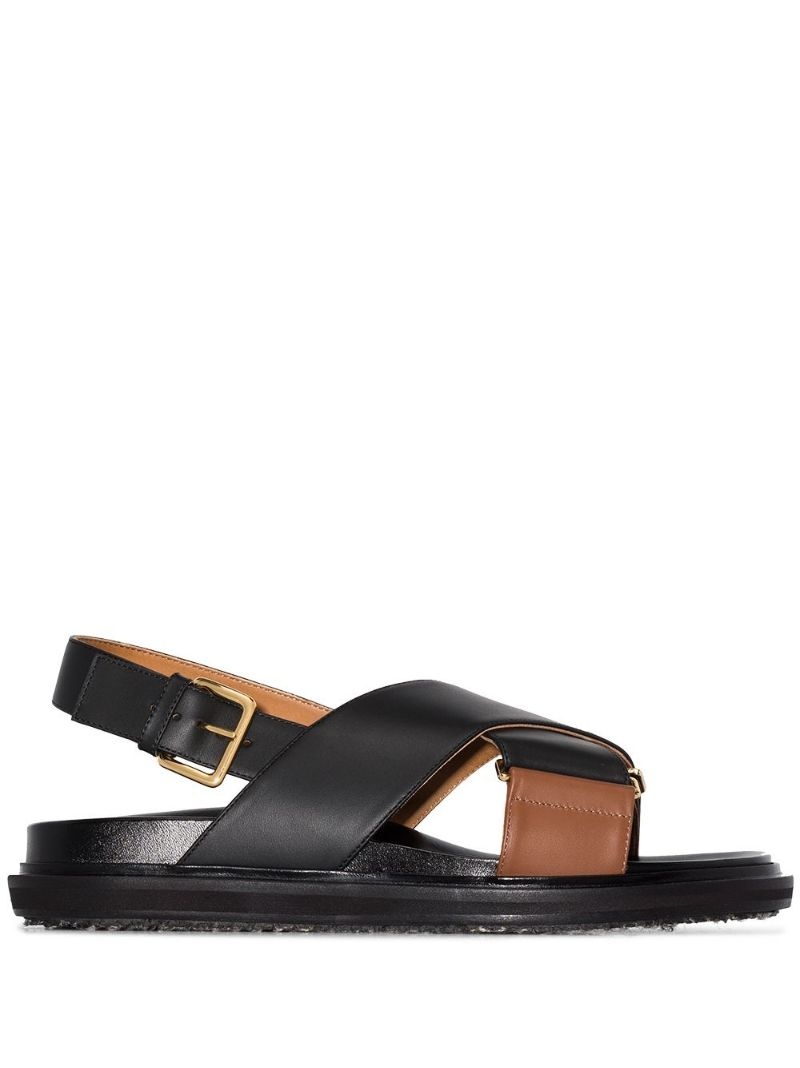 crossover strap sandals - 1
