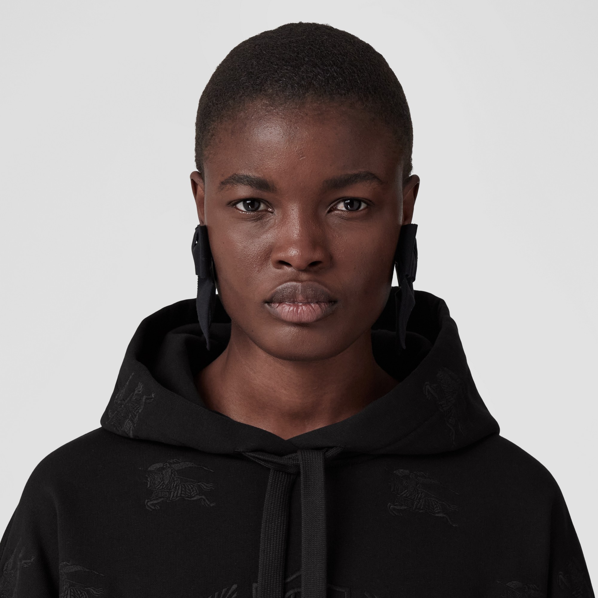 Embroidered EKD Cotton Oversized Hoodie - 5