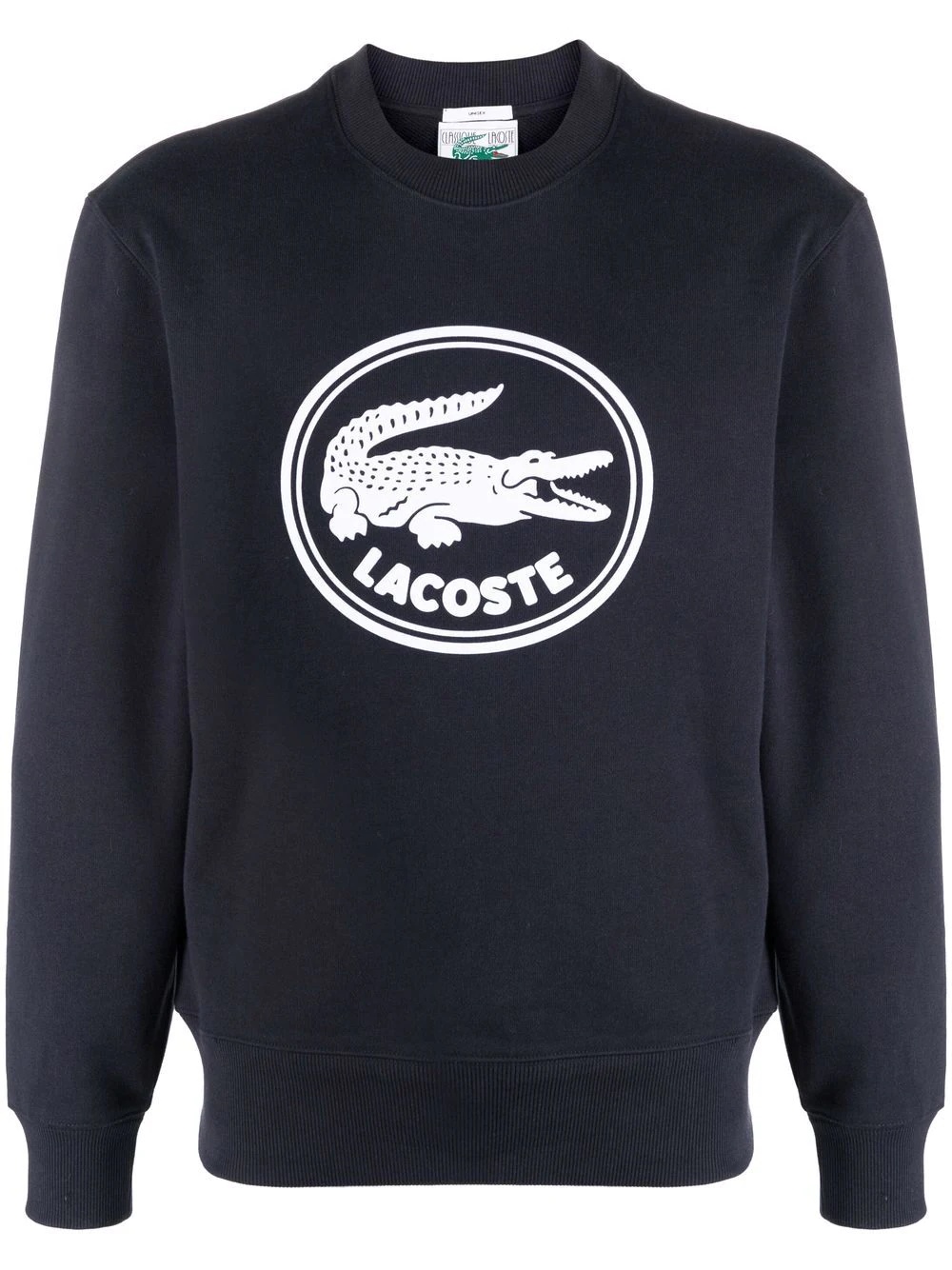 logo-print crew neck sweatshirt - 1