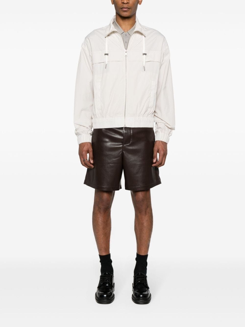 AMI Paris logo-print hooded windbreaker | REVERSIBLE