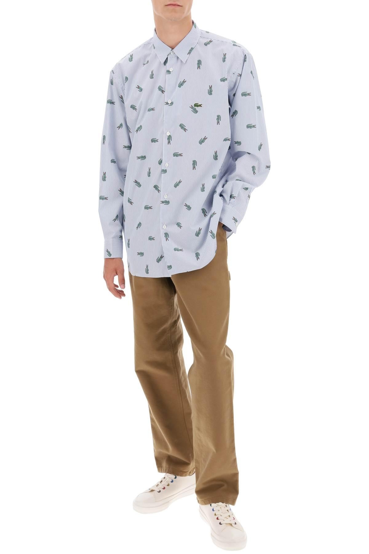 X LACOSTE OXFORD SHIRT WITH CROCODILE MOTIF - 2