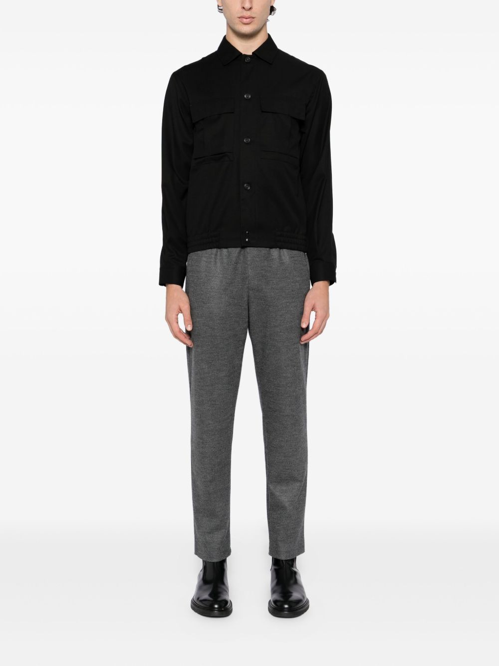 DRAWSTRING WOOL TROUSERS - 3