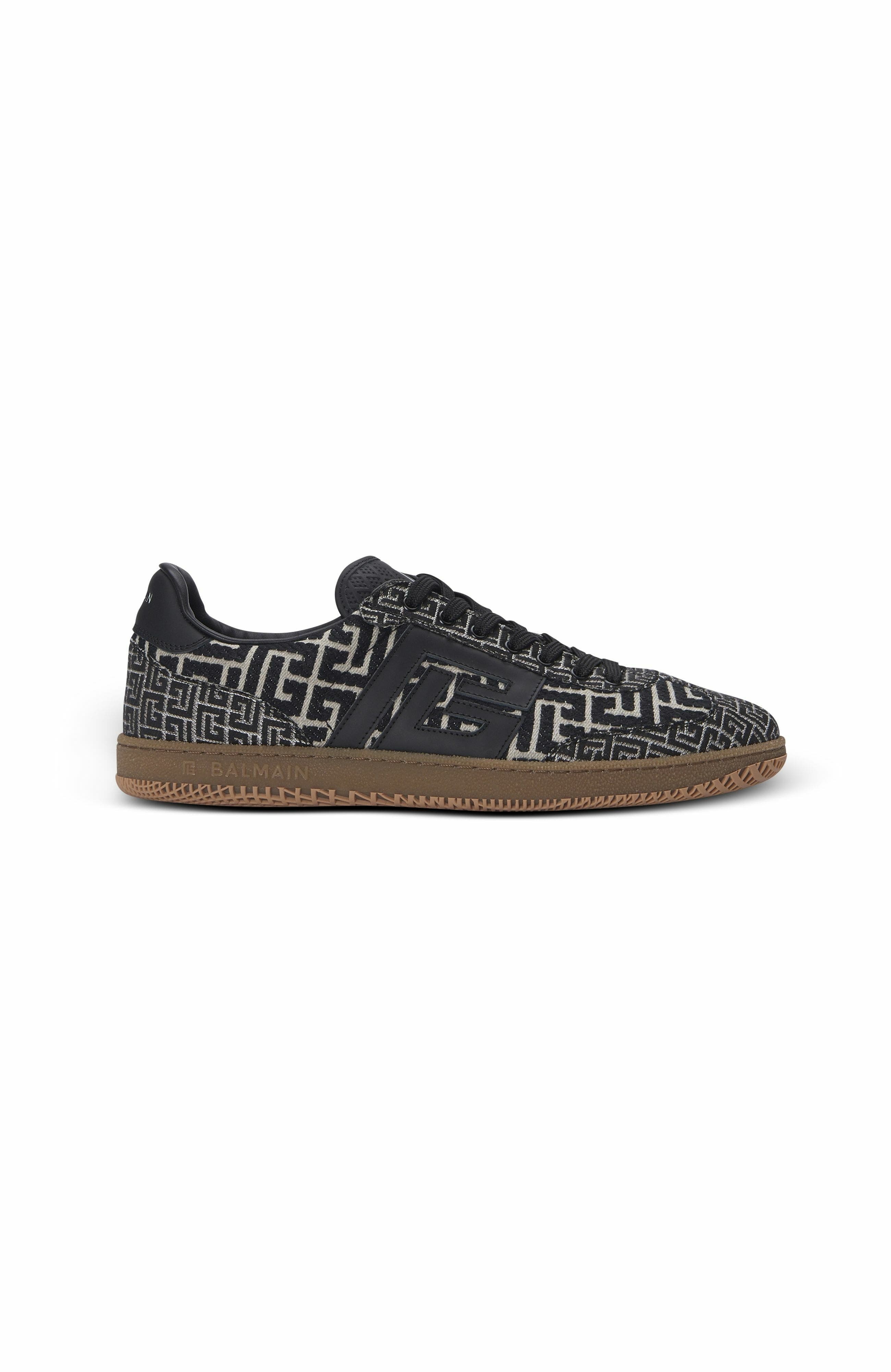 Balmain Swan trainers in PB Labyrinth jacquard in Black at Nordstrom - 1