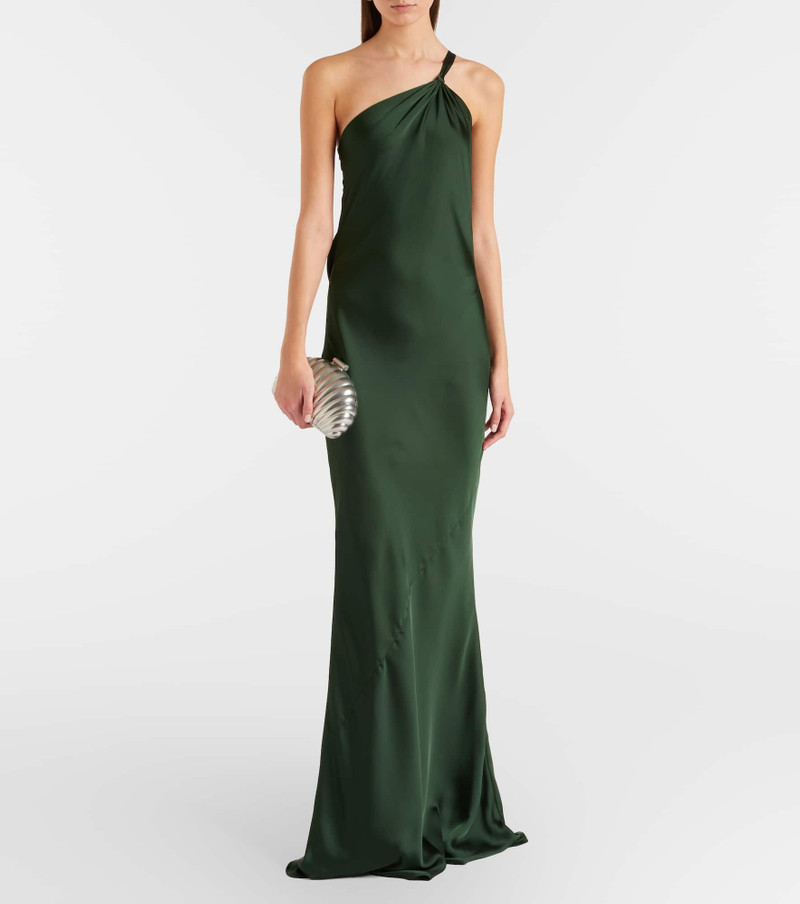 NORMA KAMALI One-shoulder satin gown outlook