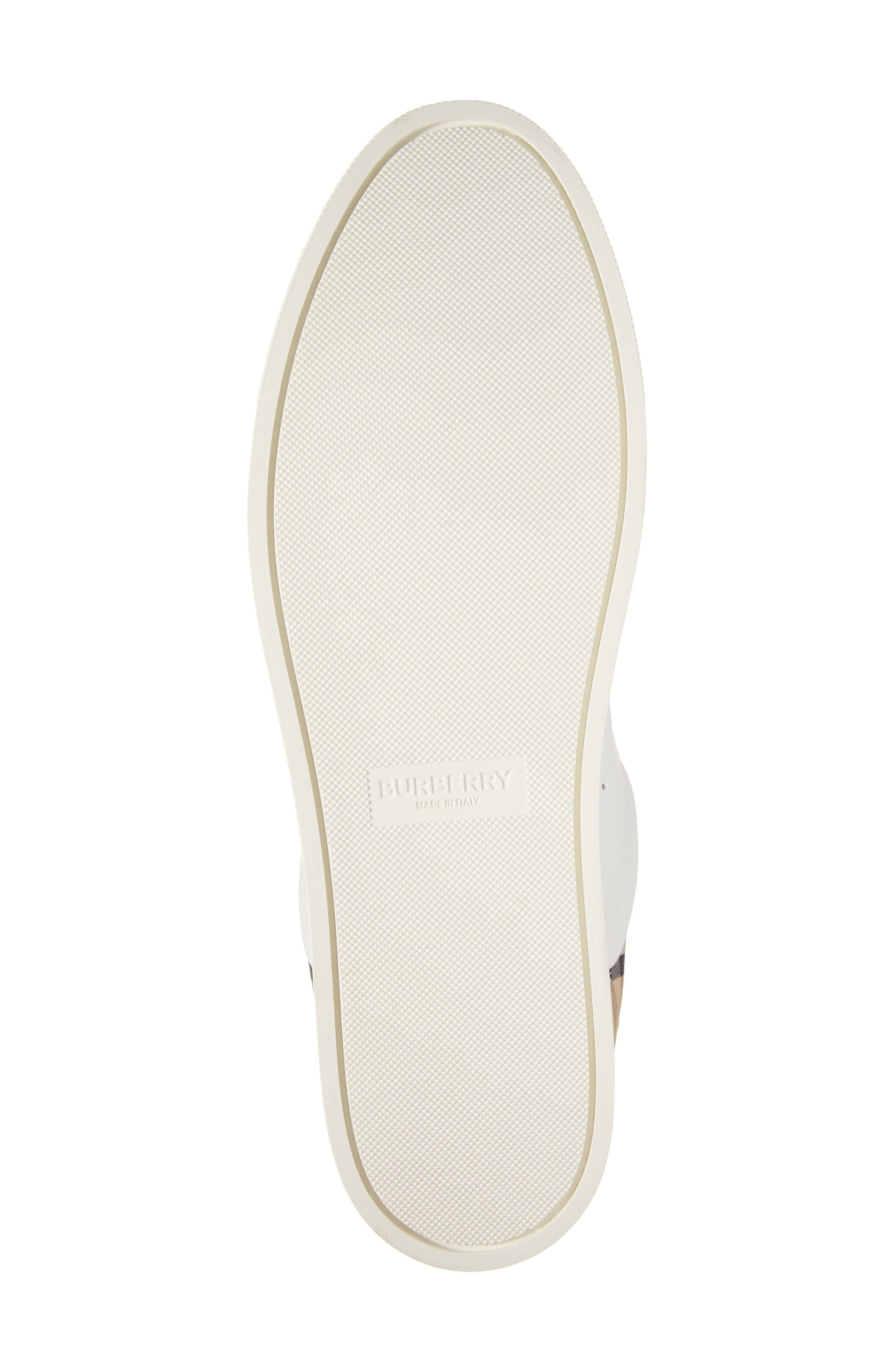 burberry Stevie Leather & Canvas Check Sneaker in Off White/Beige Ip Check at Nordstrom - 7