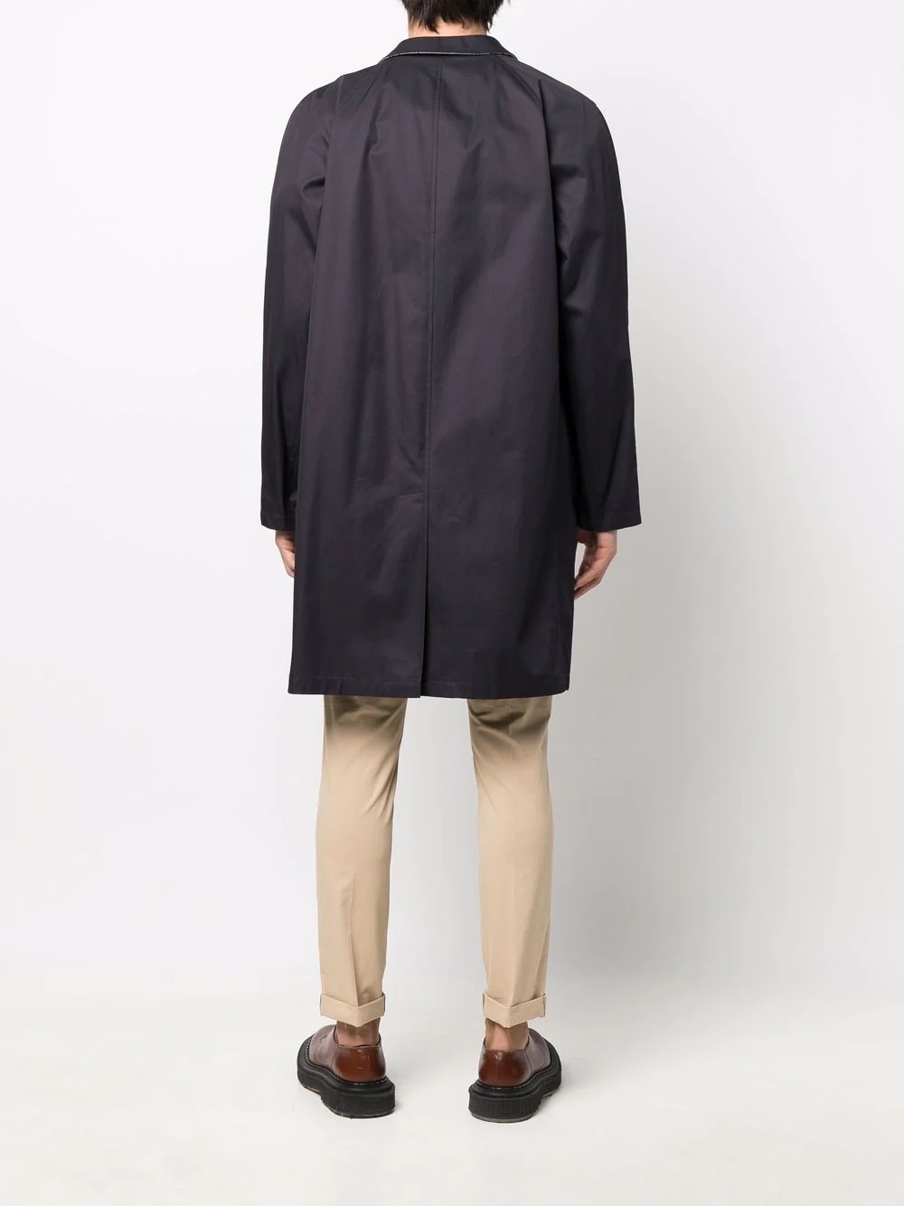 mid-length buttoned coat - 4