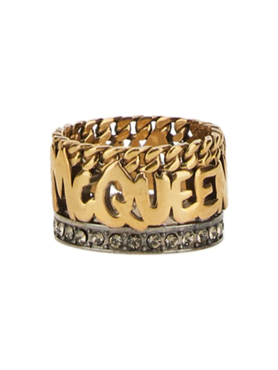 ALEXANDER MCQUEEN GRAFFITI RING - 1