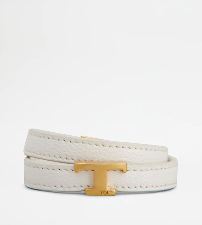 BRACELET IN LEATHER - WHITE 1