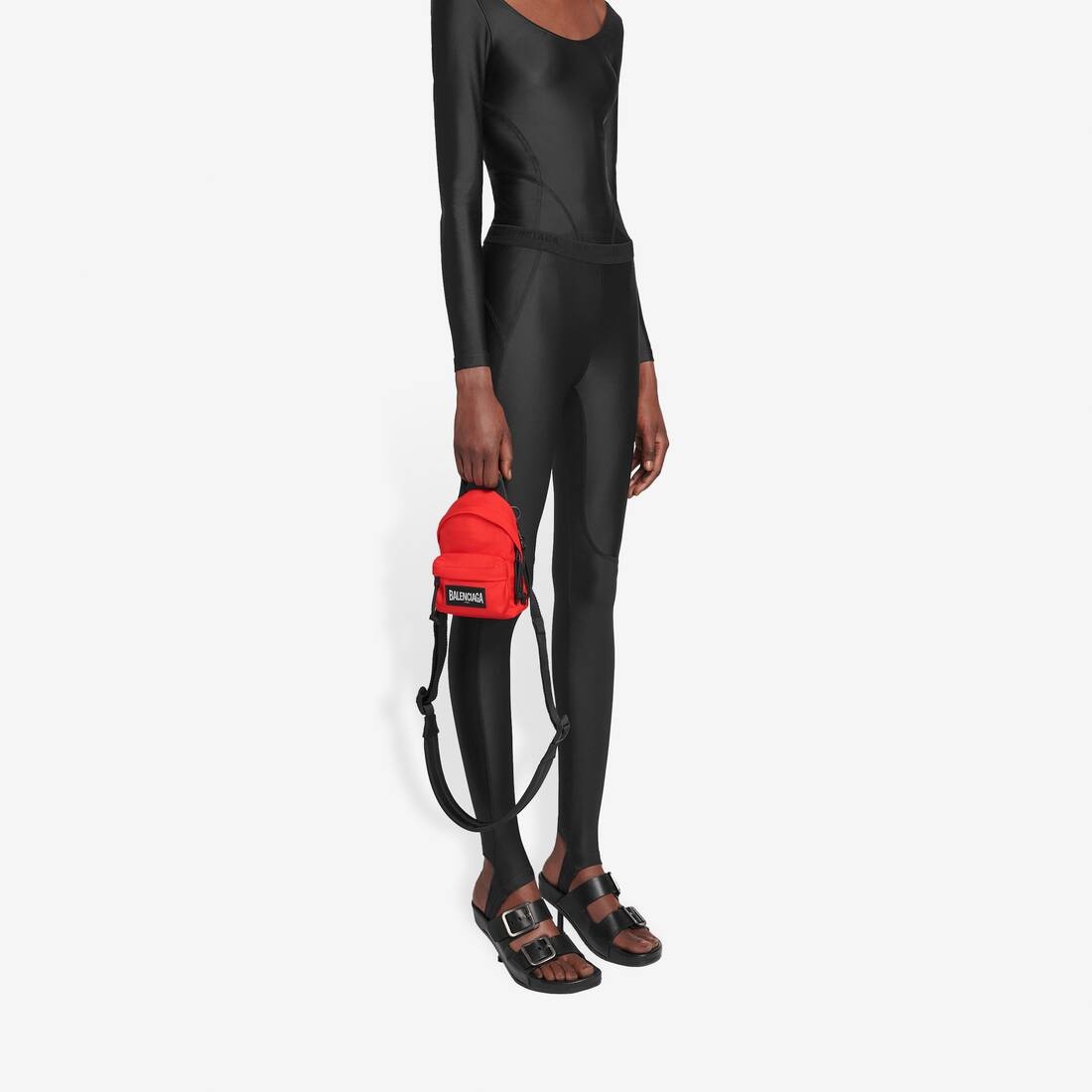 Men's Oversized Mini Backpack in Bright Red - 7